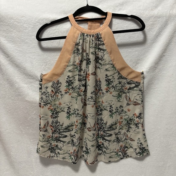 H&M Tops - H&M Hummingbird Print Trapeze Top Flowy Boho Bird Blouse Women's Size Medium